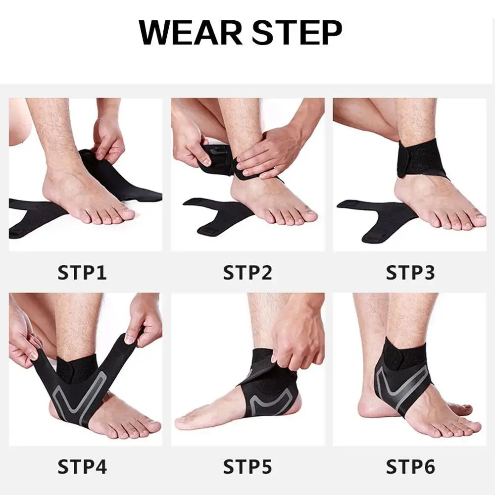 GOBYGO Sport Ankle Support Elastic High Protect Sports Ankle Equipment Safety Running Basketball Ankle Brace Support