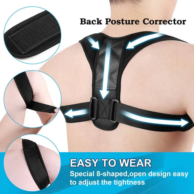 Back Posture Corrector Belt Adjustable Clavicle Spine Back Shoulder Lumbar Posture Correction