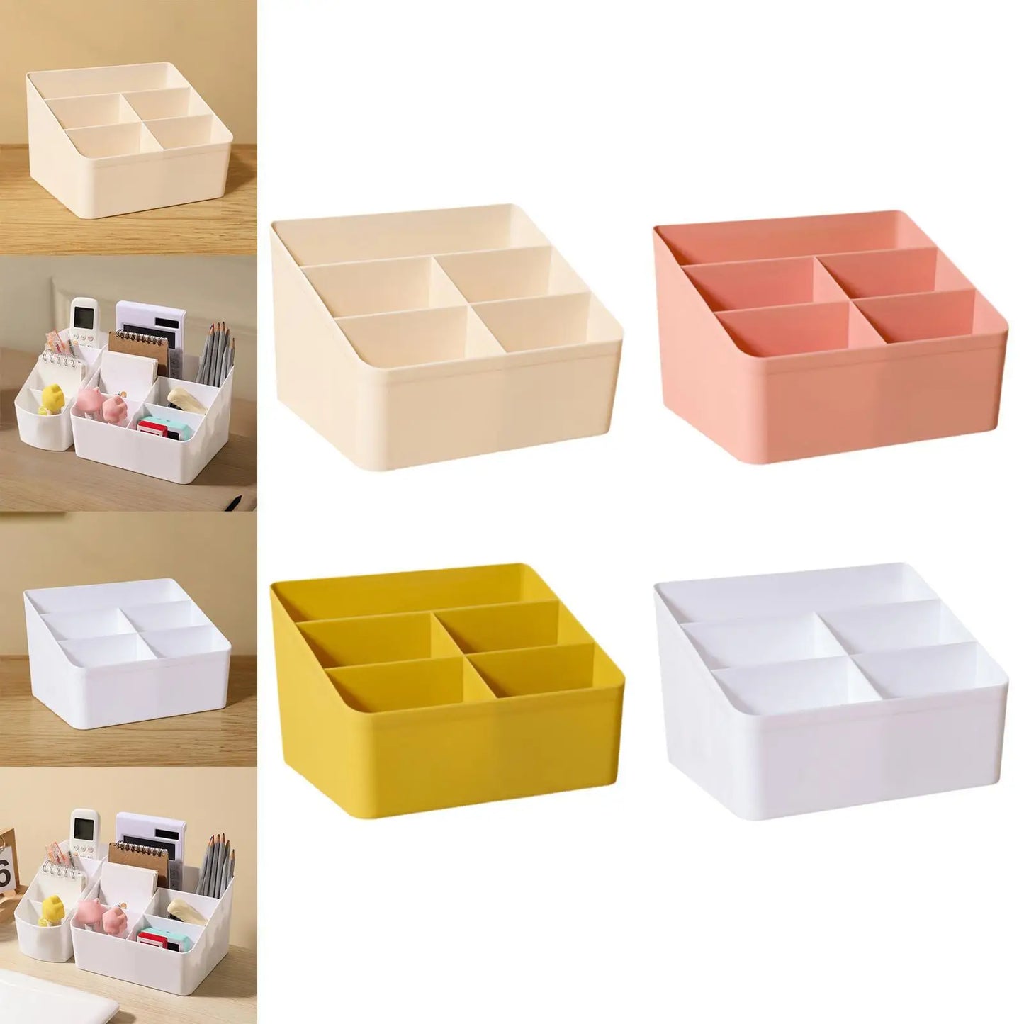 Desktop Storage Box Organizer Vanity Holder Desk Organization Pen Holder Remote Control Holder for Desk Home Dresser Office Dorm