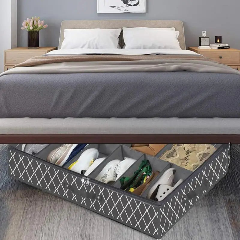 Under Bed Shoe Storage Underbed Storage Non Woven Box College Essentials Organization And Storage For Dorms Homes Apartments