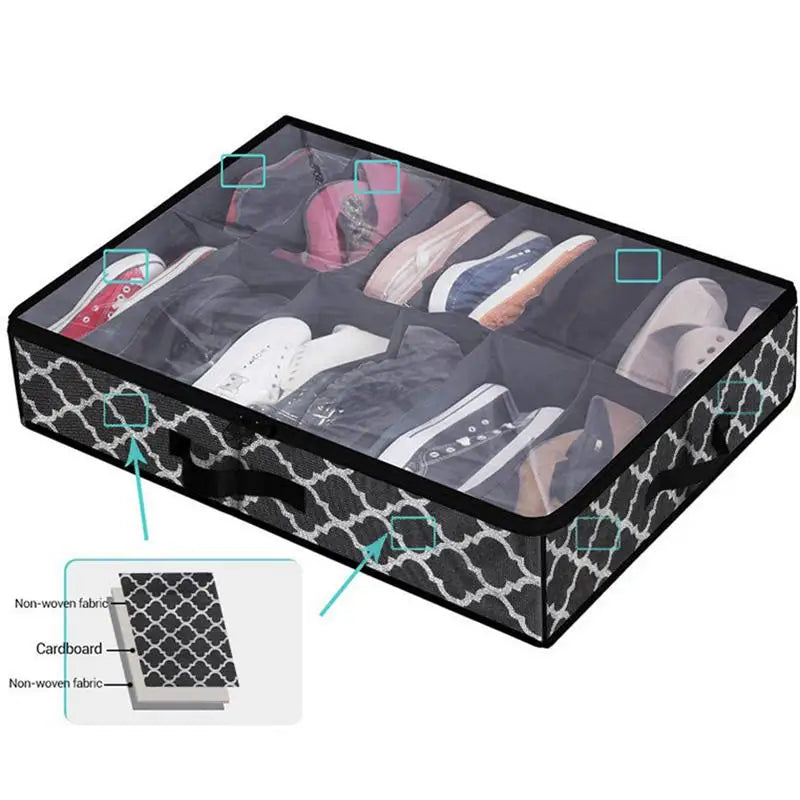 Under Bed Shoe Storage Underbed Storage Non Woven Box College Essentials Organization And Storage For Dorms Homes Apartments