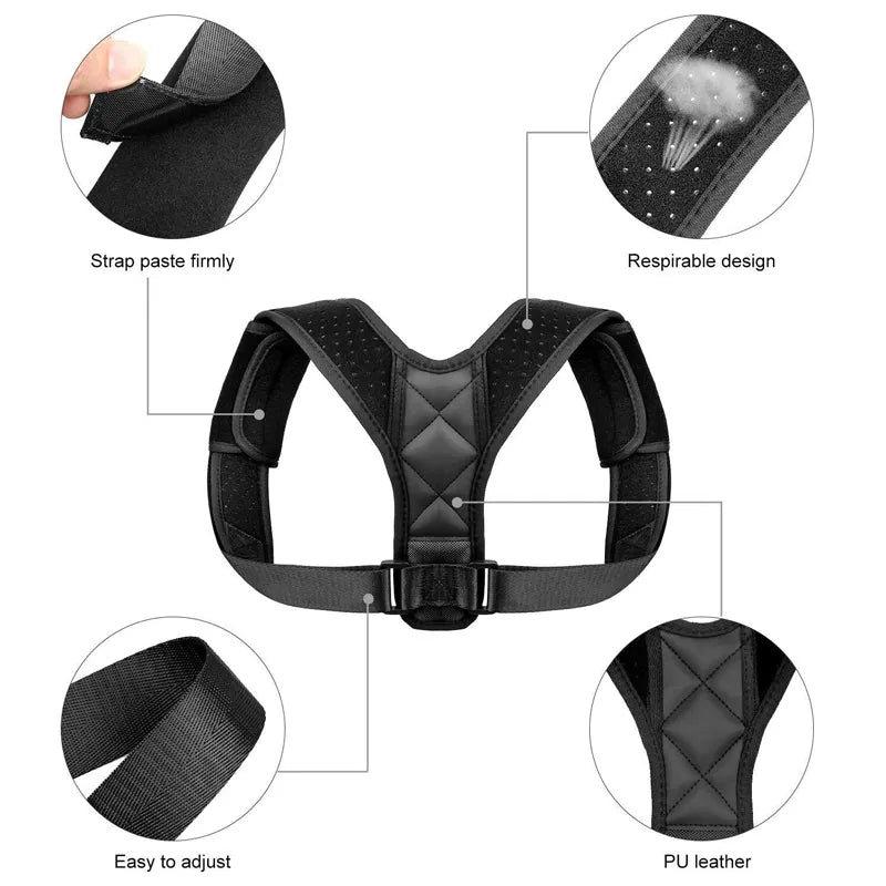 Back Posture Corrector Belt Adjustable Clavicle Spine Back Shoulder Lumbar Posture Correction