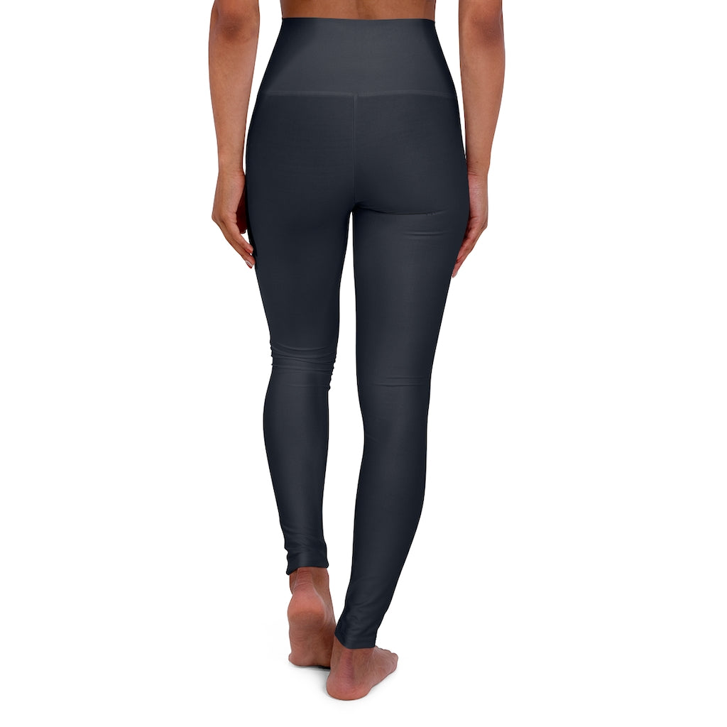 Womens Yoga Leggings - High Waist / Dark Blue Fitness Pants