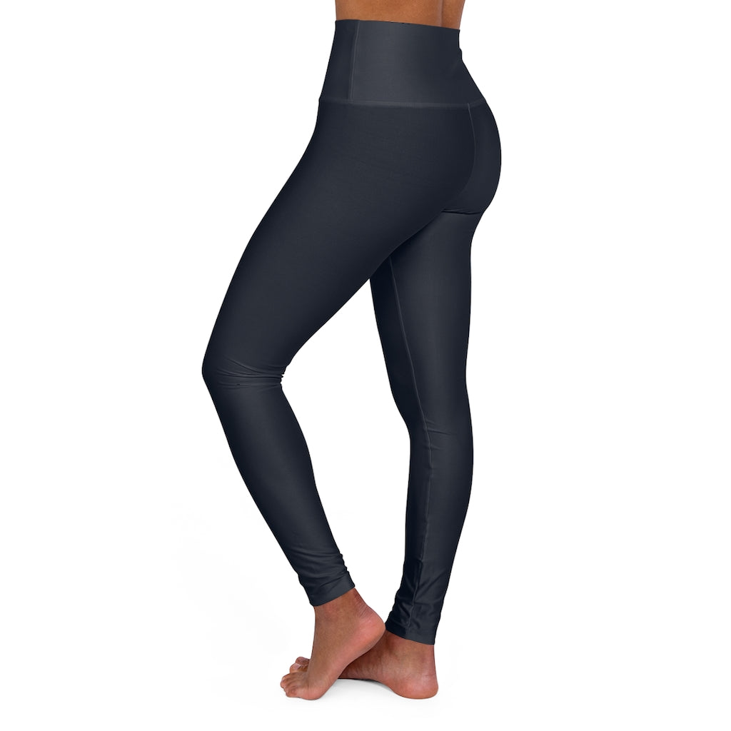 Womens Yoga Leggings - High Waist / Dark Blue Fitness Pants