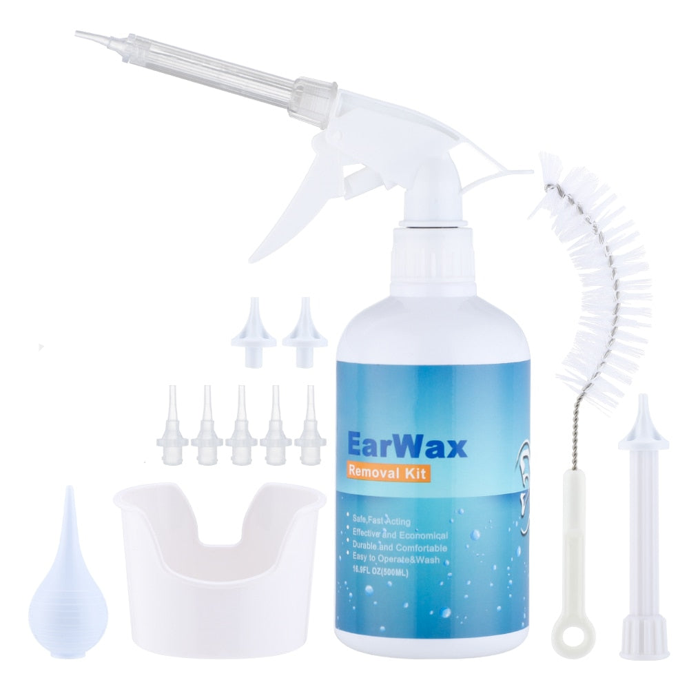 500/300ml Ear Cleaner Kit Ear Wax Remover Plastic Bottle Ear