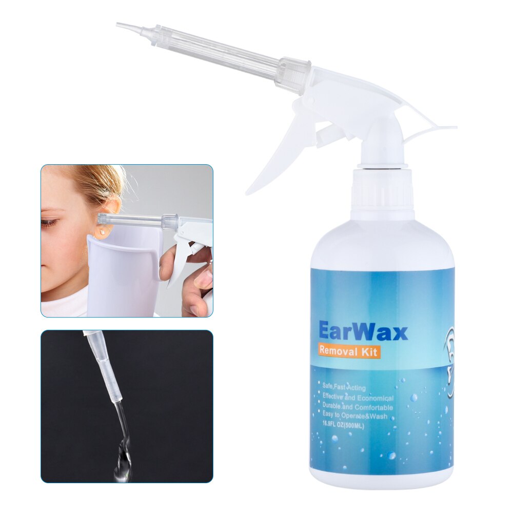 500/300ml Ear Cleaner Kit Ear Wax Remover Plastic Bottle Ear