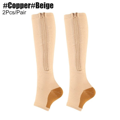 Copper Compression Sock Compression Stockings Zipper Compression Sock