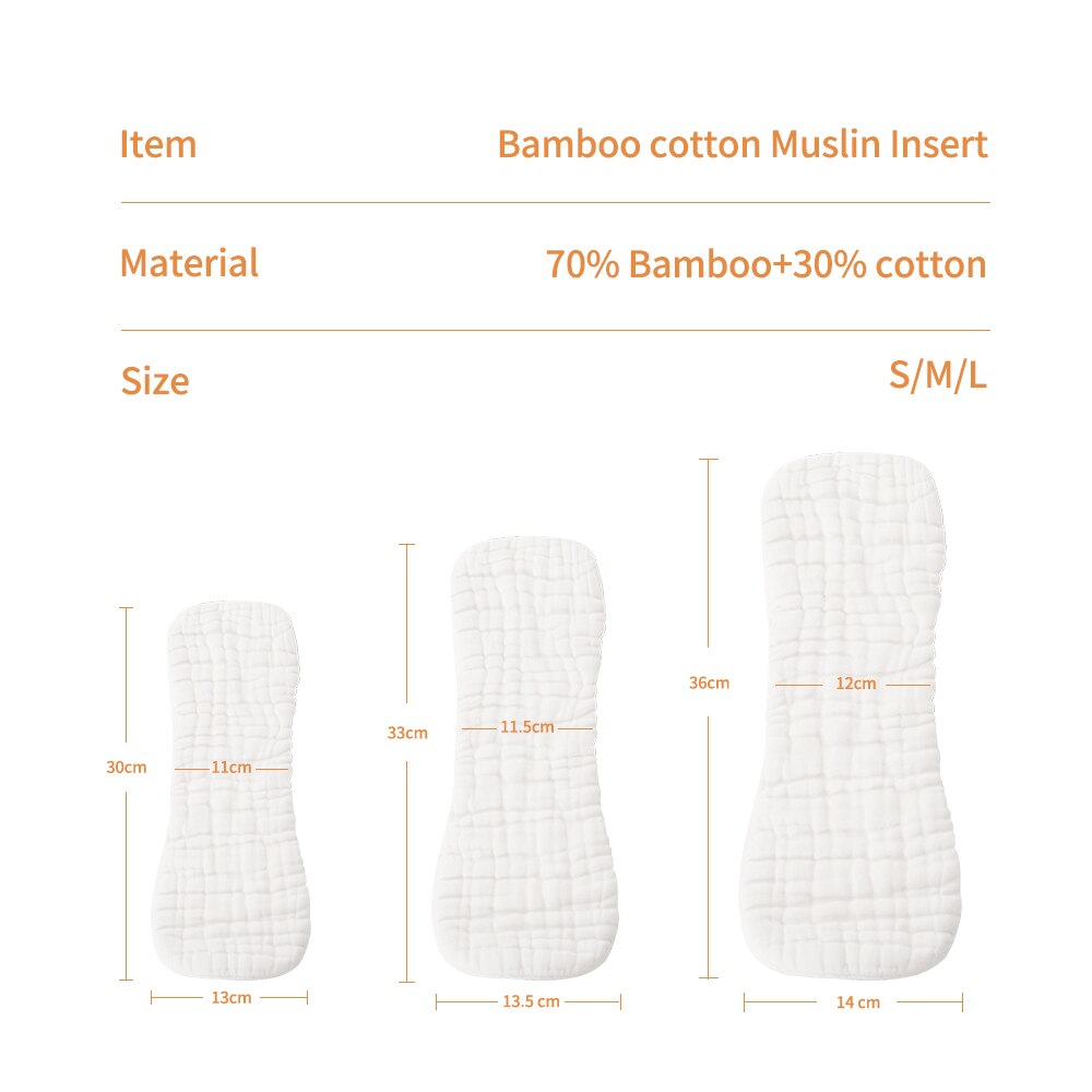 Elinfant 1/5/10 Pieces/Lot 20 Layers 3 Sizes Bamboo Cotton Muslin