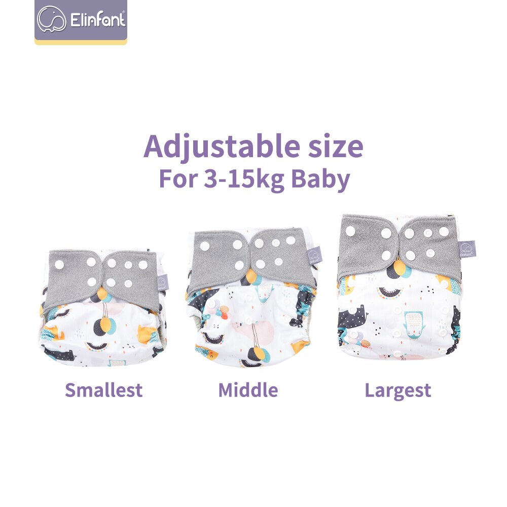 New Elinfant 4pcs /set Washable Reusable Gray Mesh Cloth Adjustable