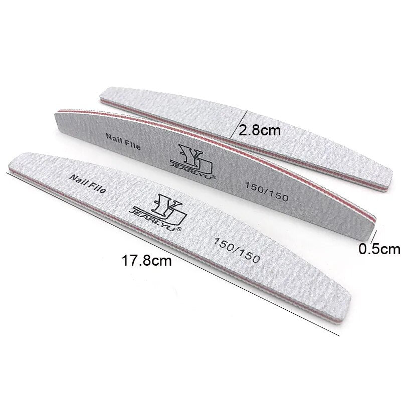 2/5pcs/lot Nail File Mix Color Limas 80/100/150/180/240 Grit Sandpaper Disposable Cuticle Remover Buffers Manicure  Tool Set