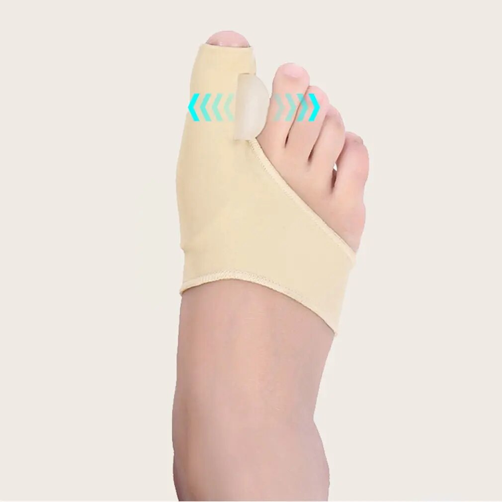 2Pcs=1Pair Toe Separator Hallux Valgus Bunion Corrector Orthotics Feet Bone Thumb Adjuster Correction Pedicure Sock Straightener