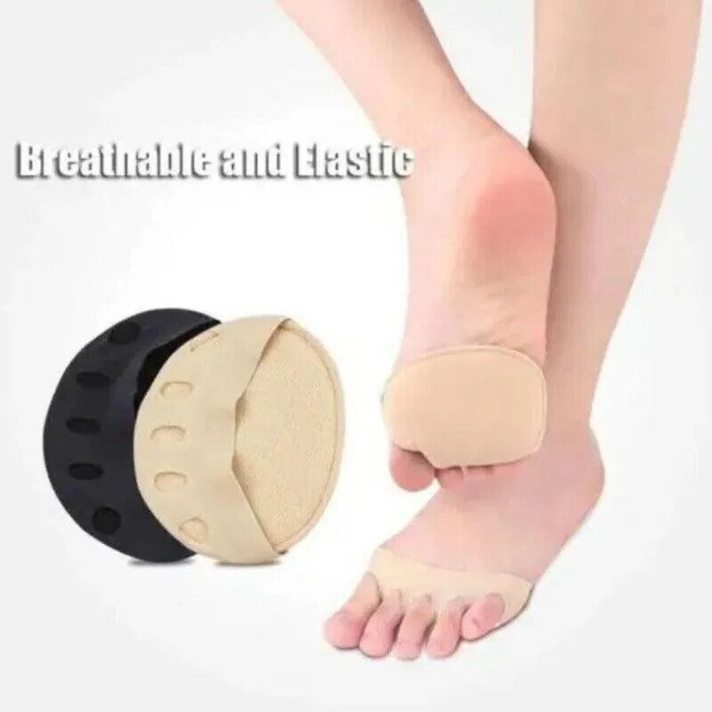 1 Pair Honeycomb Fabric Forefoot Pads Women High Heel Anti-slip Protection Foot Cushions Breathable Shoes Socks Feet Pad