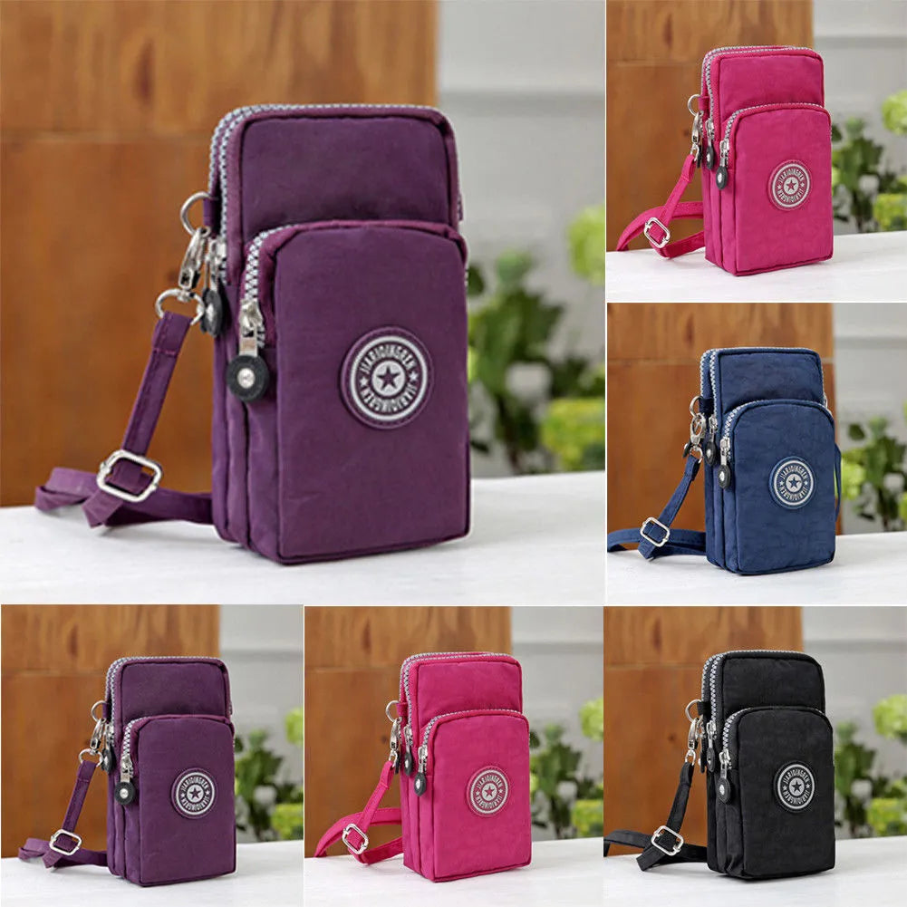 New Sports Wallet Phone Bag For Mobile Shoulder Bag Pouch Case Belt Handbag Purse Coin Wallet Retro Key Holder Small Money Bag