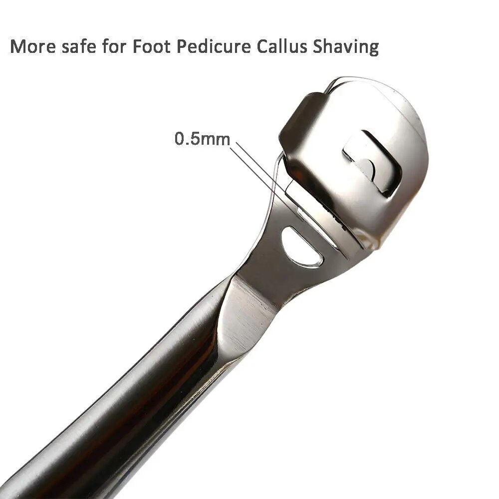 Foot Callus Shaver Heel Hard Skin Remover Hand Feet Pedicure Razor Tool Shavers Stainless Steel Handle 10 Blades Foot Care Tools