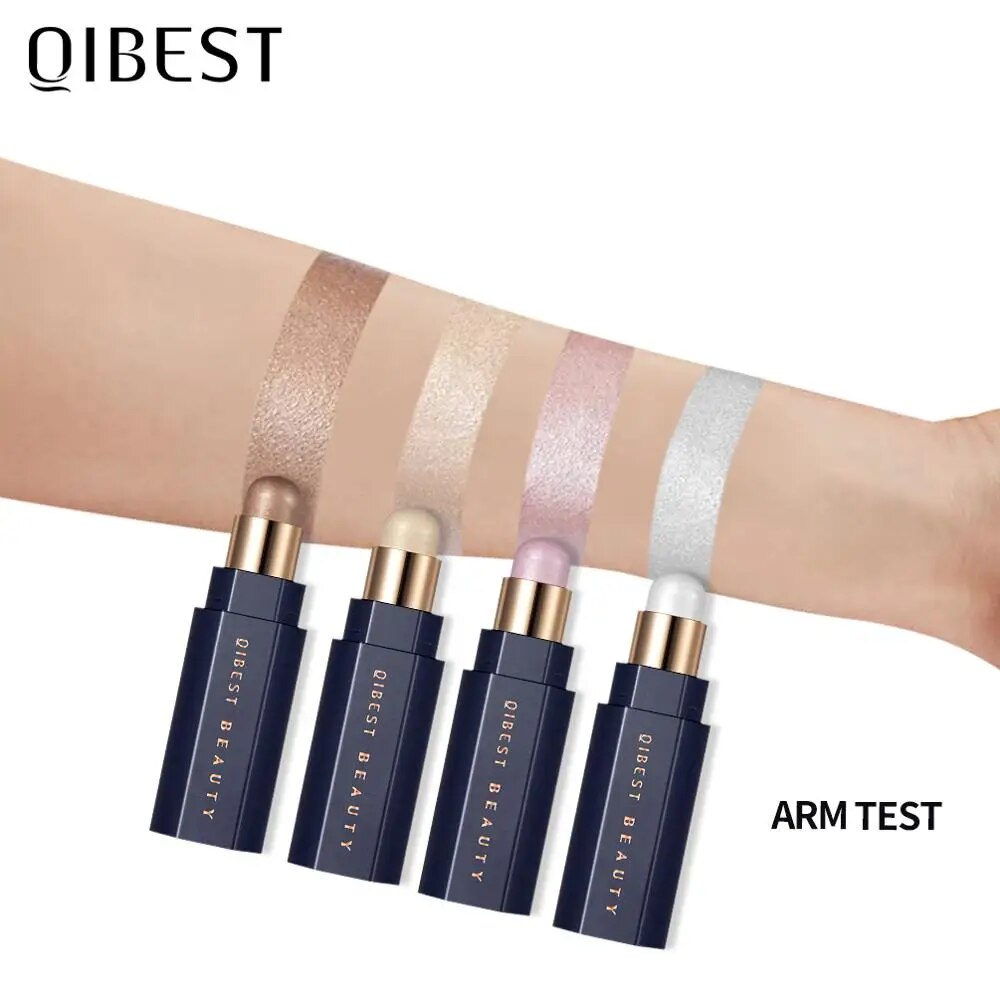 QIBEST Face Highlighter Stick Makeup Glow Face Concealer Contour Bronzer 3D Make Up Corrector Contour Stick Illuminator Cosmetic