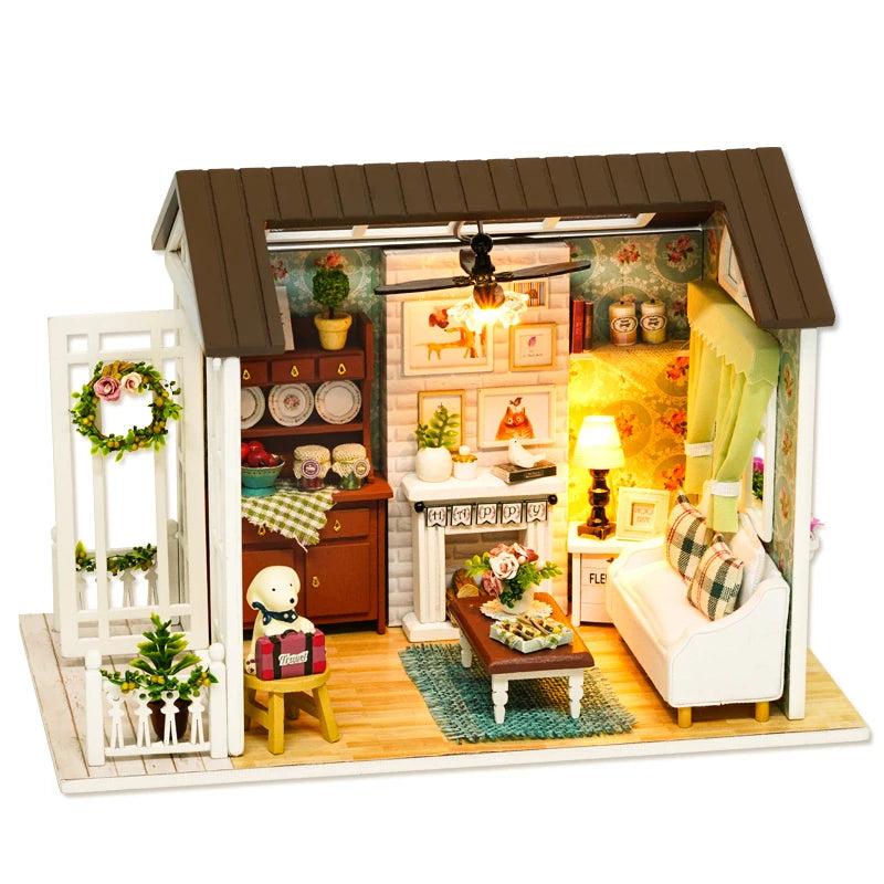 CUTEBEE Doll House Miniature DIY Dollhouse With Furnitures Wooden House Casa Diorama Toys For Children Birthday Gift Z007