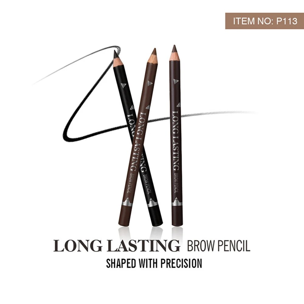 2022 New Hot Sale 12pcs Waterproof Eye Brow Pencil Black Brown Eyebrow Pen Long Lasting Makeup Drop Shipping