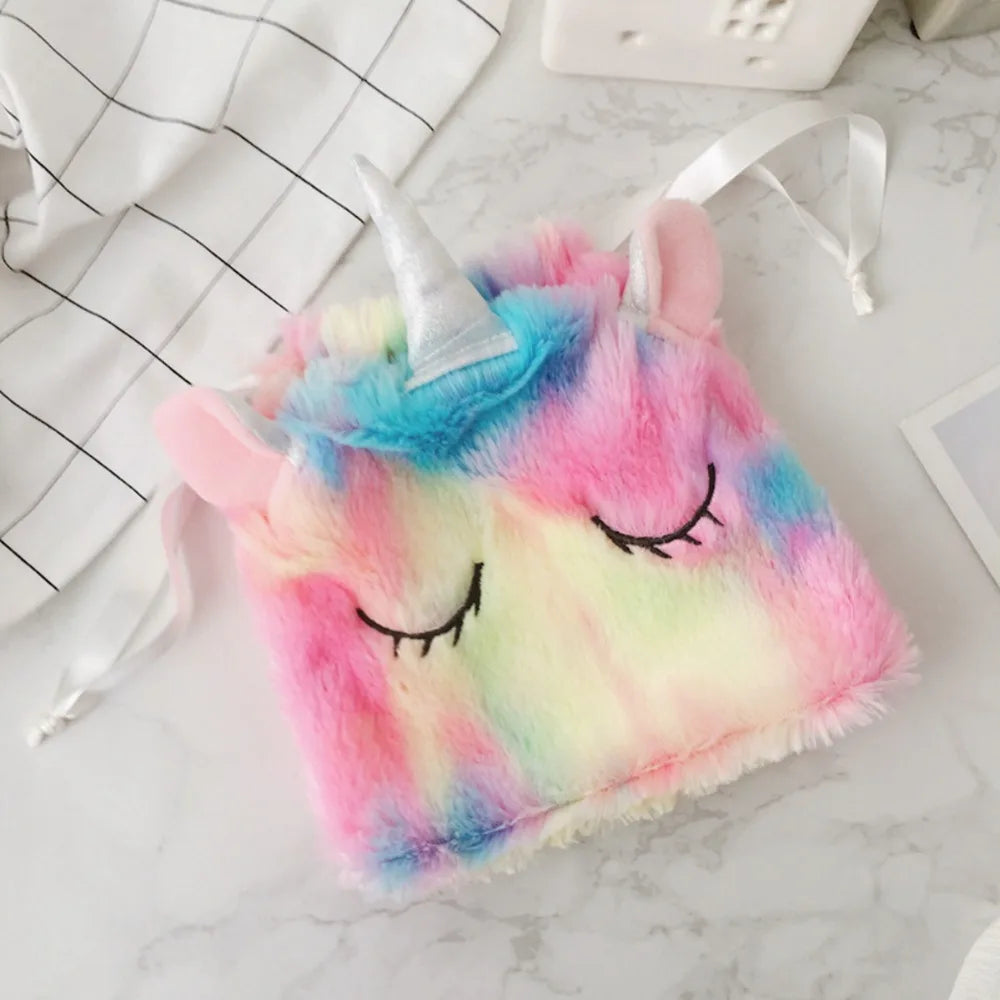 4pcs/set fantastic rainbow plush unicorn toy Ice cream colourful unicorn horn party headband sleeping eye mask toys fanstastic