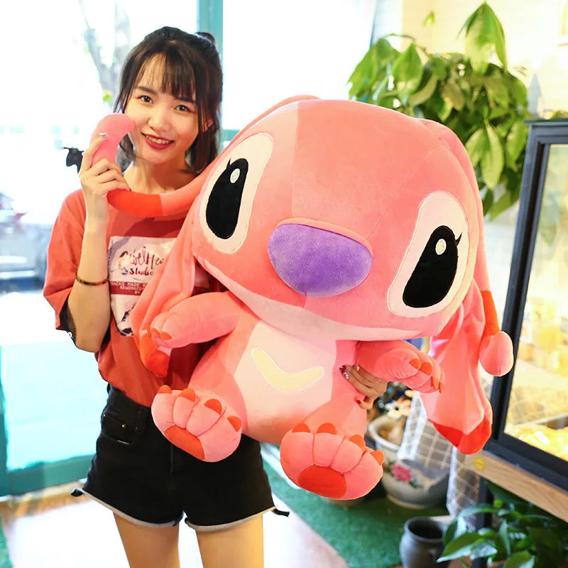 Large Size 55CM 45CM 35CM Anime Lilo and Stitch Plush Toys High Quality Stitch Plush Doll Stuffed Toys For Kids Christmas Gift