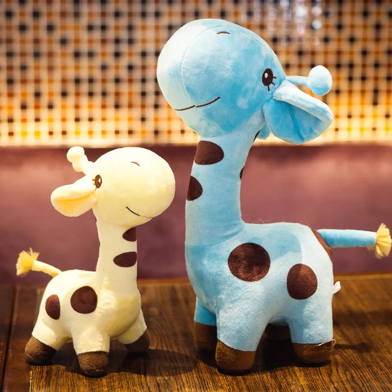 18cm/25cm Cute Giraffe Plush Toy Pendant Soft Deer Stuffed Cartoon Animals Doll Baby Kids Toys Christmas Birthday Colorful Gifts