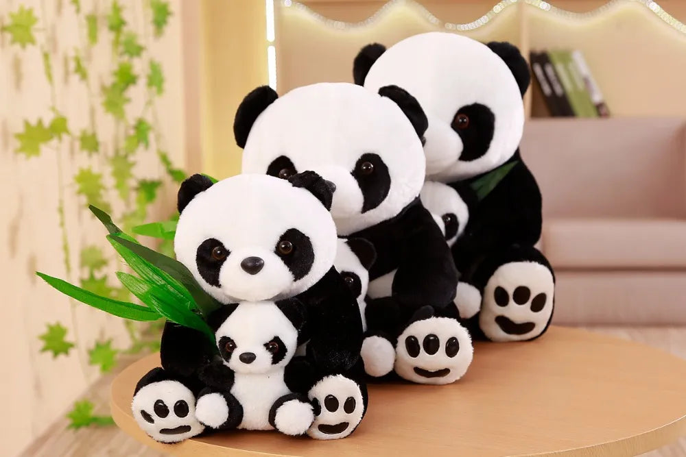 New Plush Panda Toys Cute Stuffed Animal Doll Mother And Son Toy Gift for Children Friends Girls  Home Decor Christmas Gift