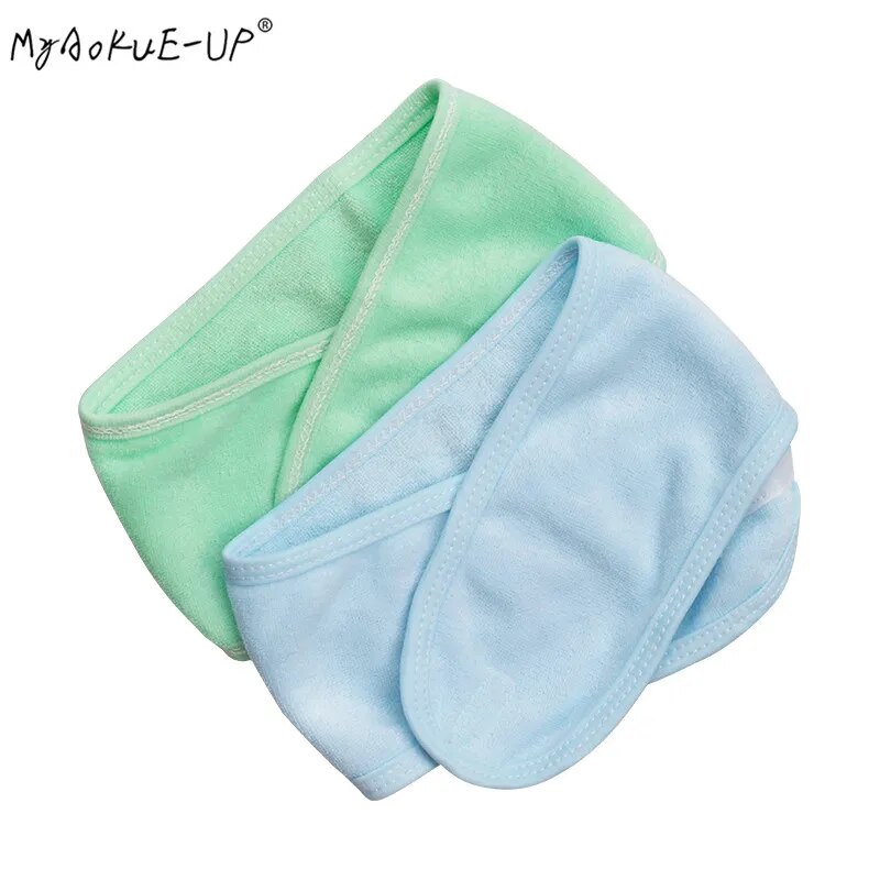 1 PC Makeup Hairband Eyelashes Extension Spa Facial Headband Makeup Wrap Head Terry Cloth Headband Stretch Towel with Magic Tape