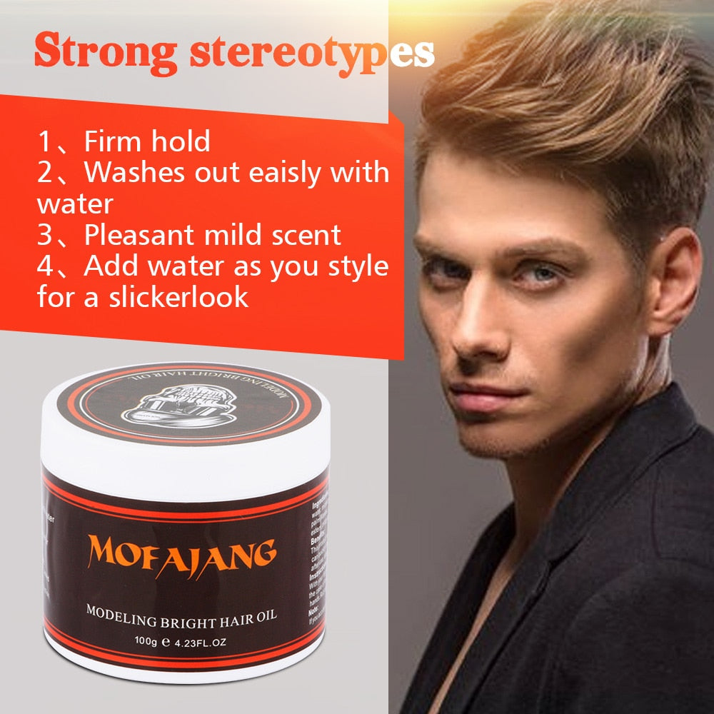 Hair Wax Pomade Styling Wax Cream Men Long-lasting