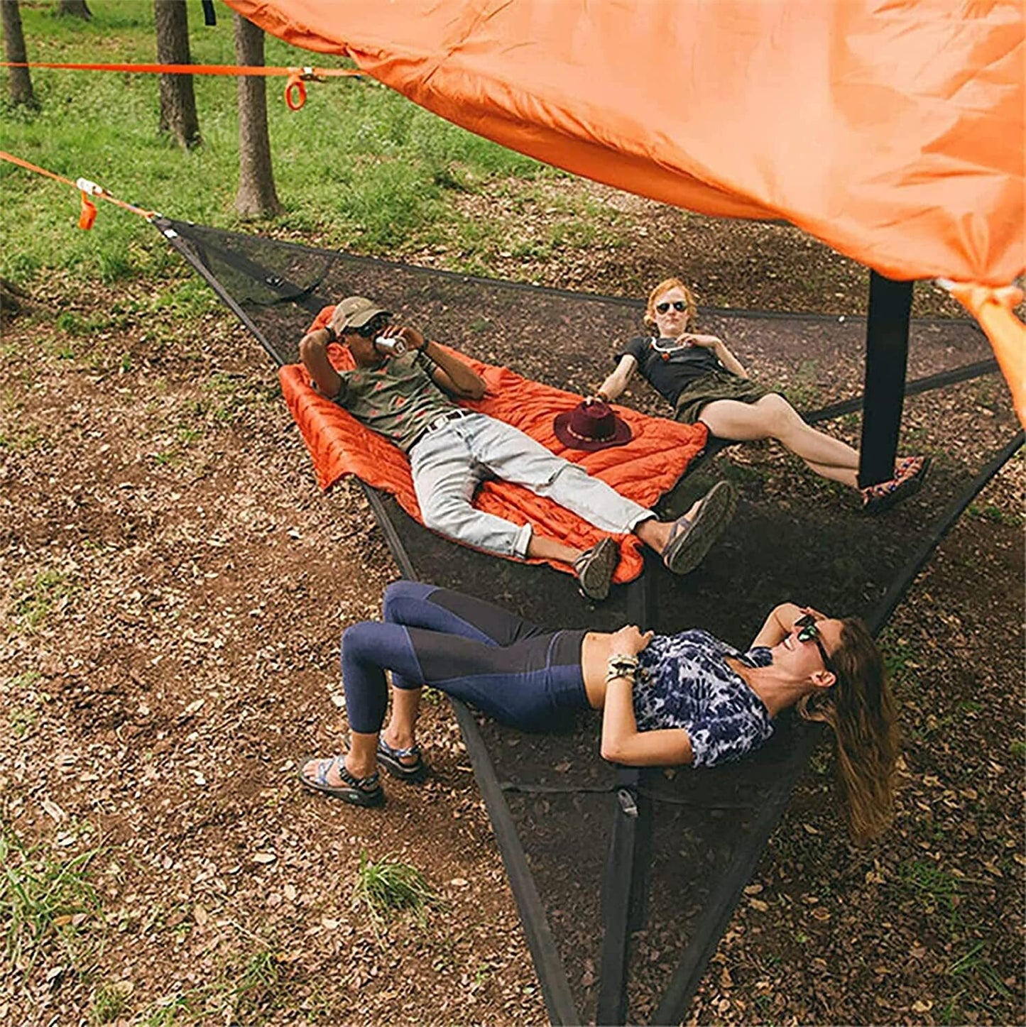 Hammock Outdoor Hanging Triangular Mesh Adult Field Camping Aerial