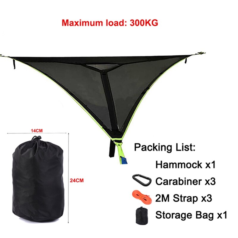 Hammock Outdoor Hanging Triangular Mesh Adult Field Camping Aerial