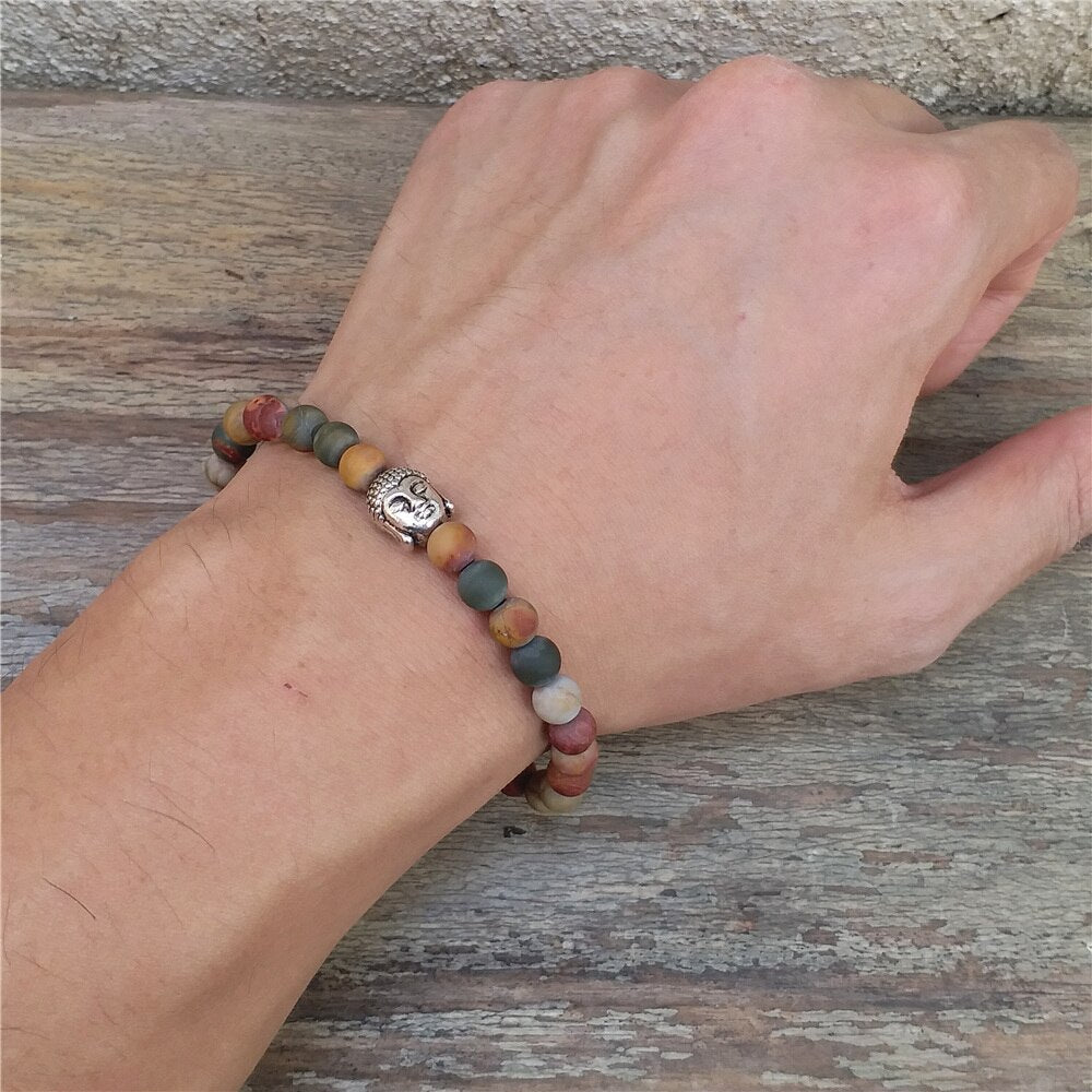 Handmade Tibetan Buddhist Zen Beaded Bracelet Natural Stone Buddha