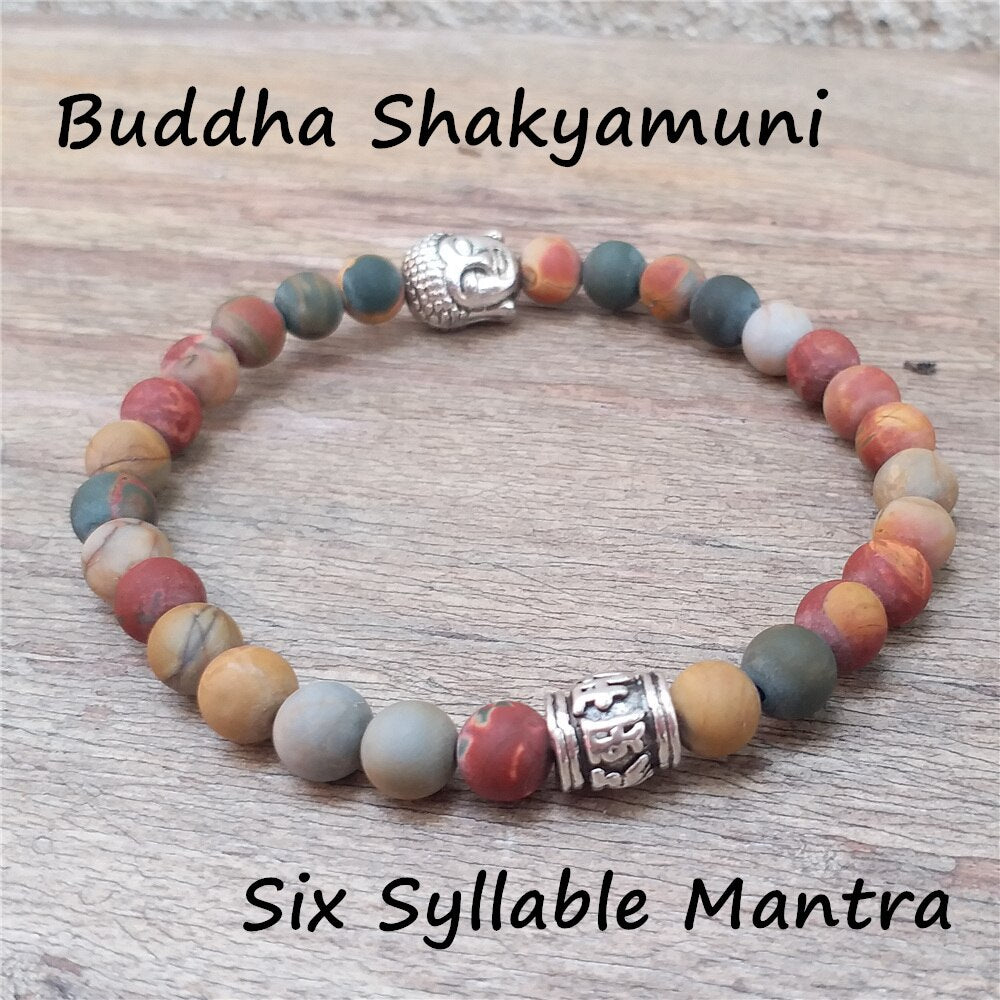 Handmade Tibetan Buddhist Zen Beaded Bracelet Natural Stone Buddha