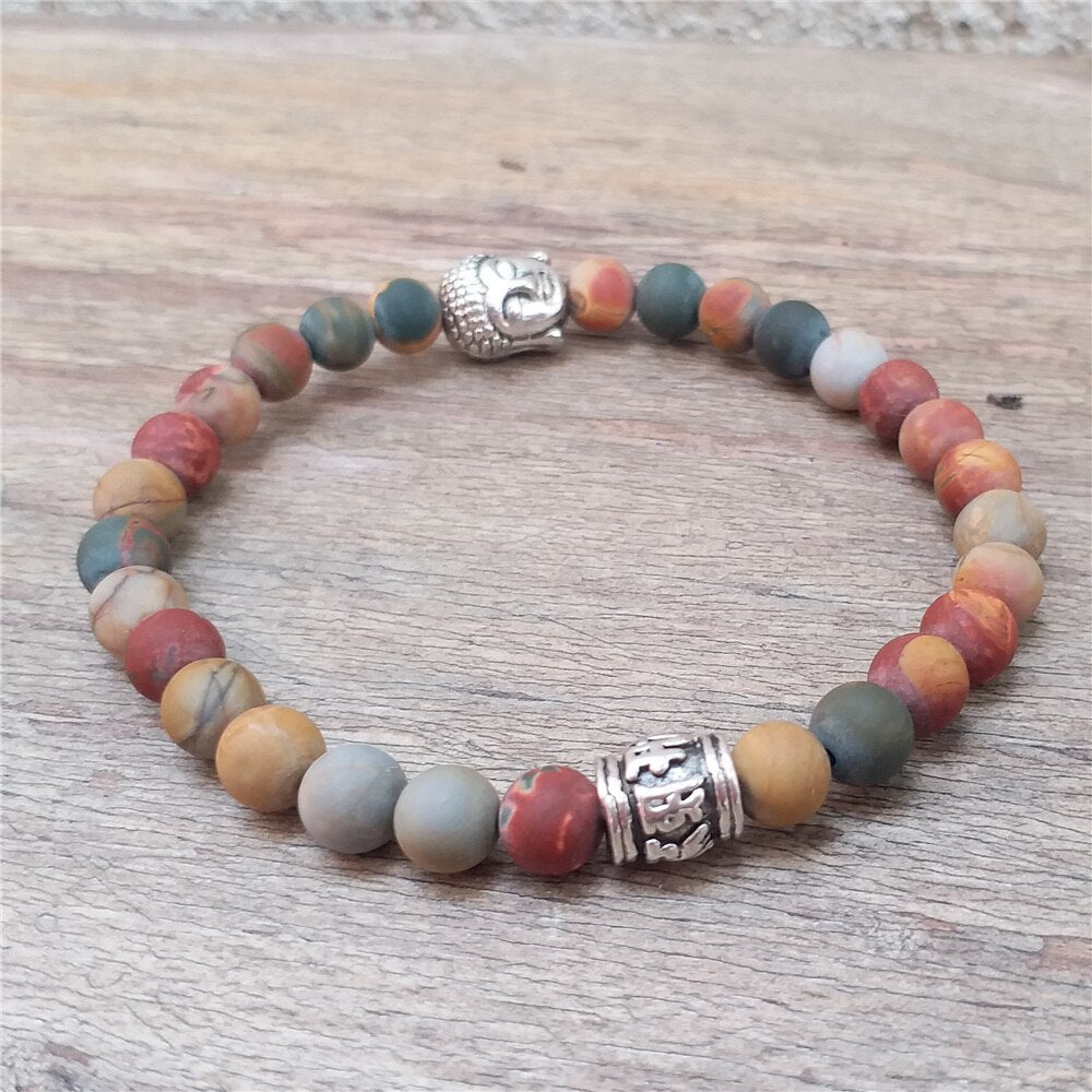 Handmade Tibetan Buddhist Zen Beaded Bracelet Natural Stone Buddha