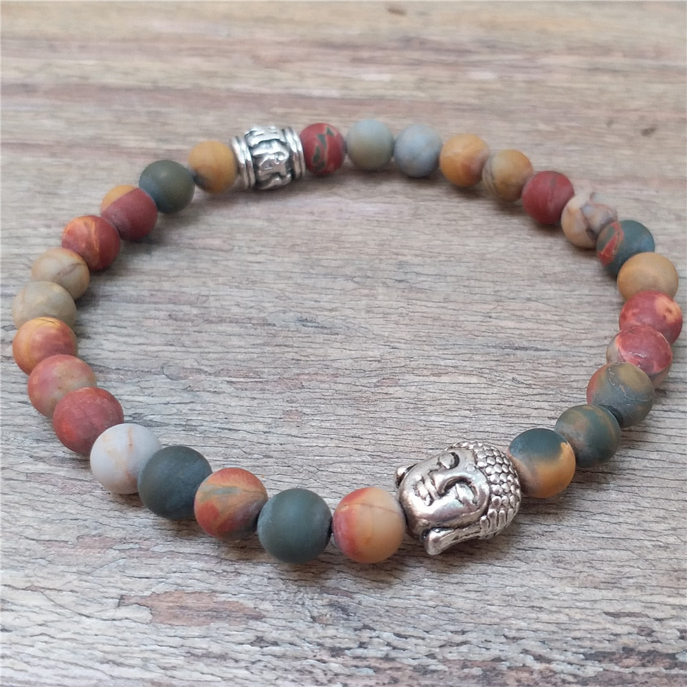 Handmade Tibetan Buddhist Zen Beaded Bracelet Natural Stone Buddha