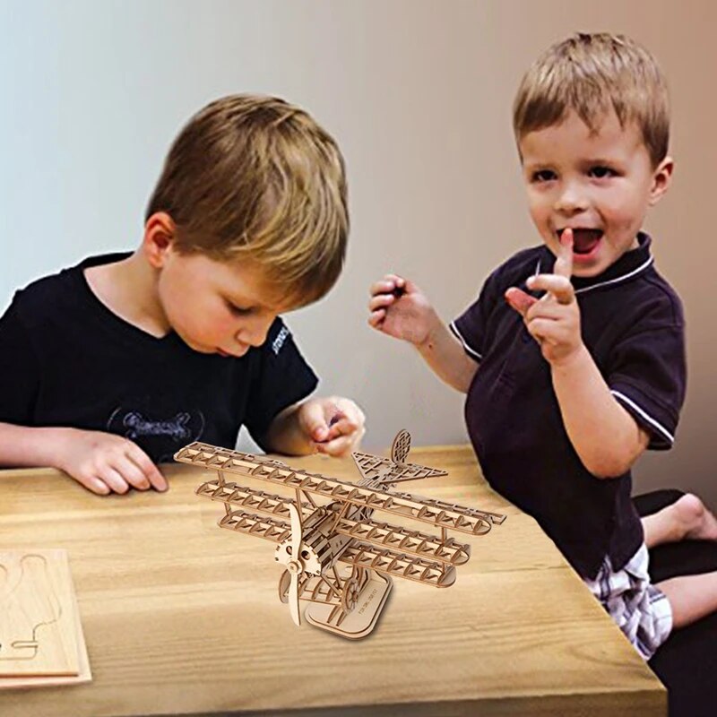 Robotime 7 Kinds DIY 3D Wooden Animal&Building Puzzle Game Assembly Toy Gift for Children Kids Adult Model Kits TG207