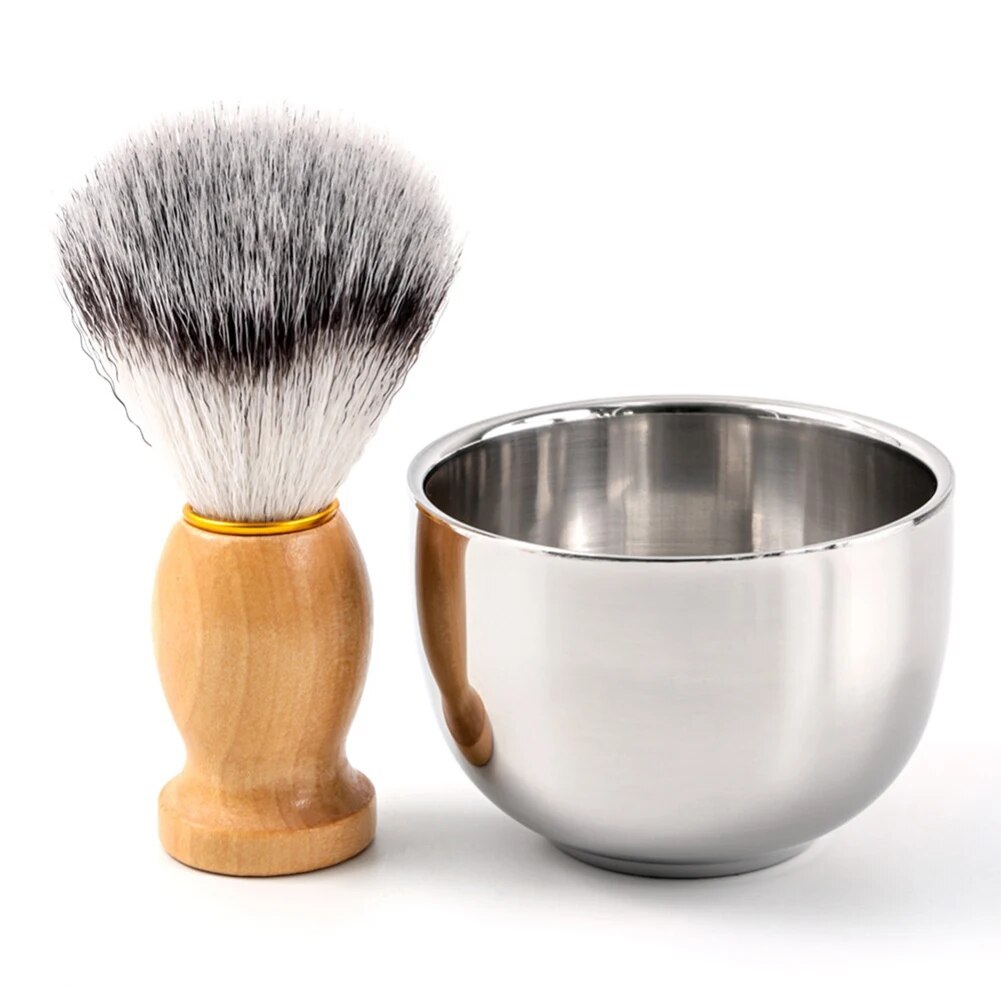 Men's Shaving Beard Brush Set Synthetic Badger Hair Barbe Brush + Mug Bowl Cup + Shaving Soap Brosse Barbe Homme для бороды