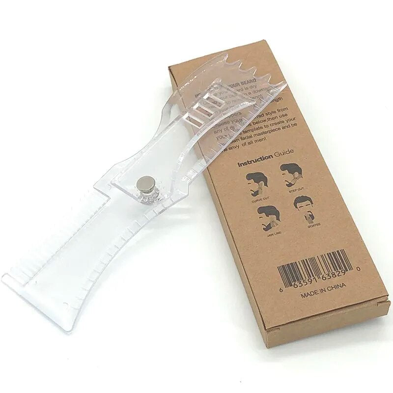 Men's Beard Shaping Tool Trimming Shaper Template Comb Styling Template Adjustable Beard Shaping & Styling Tool