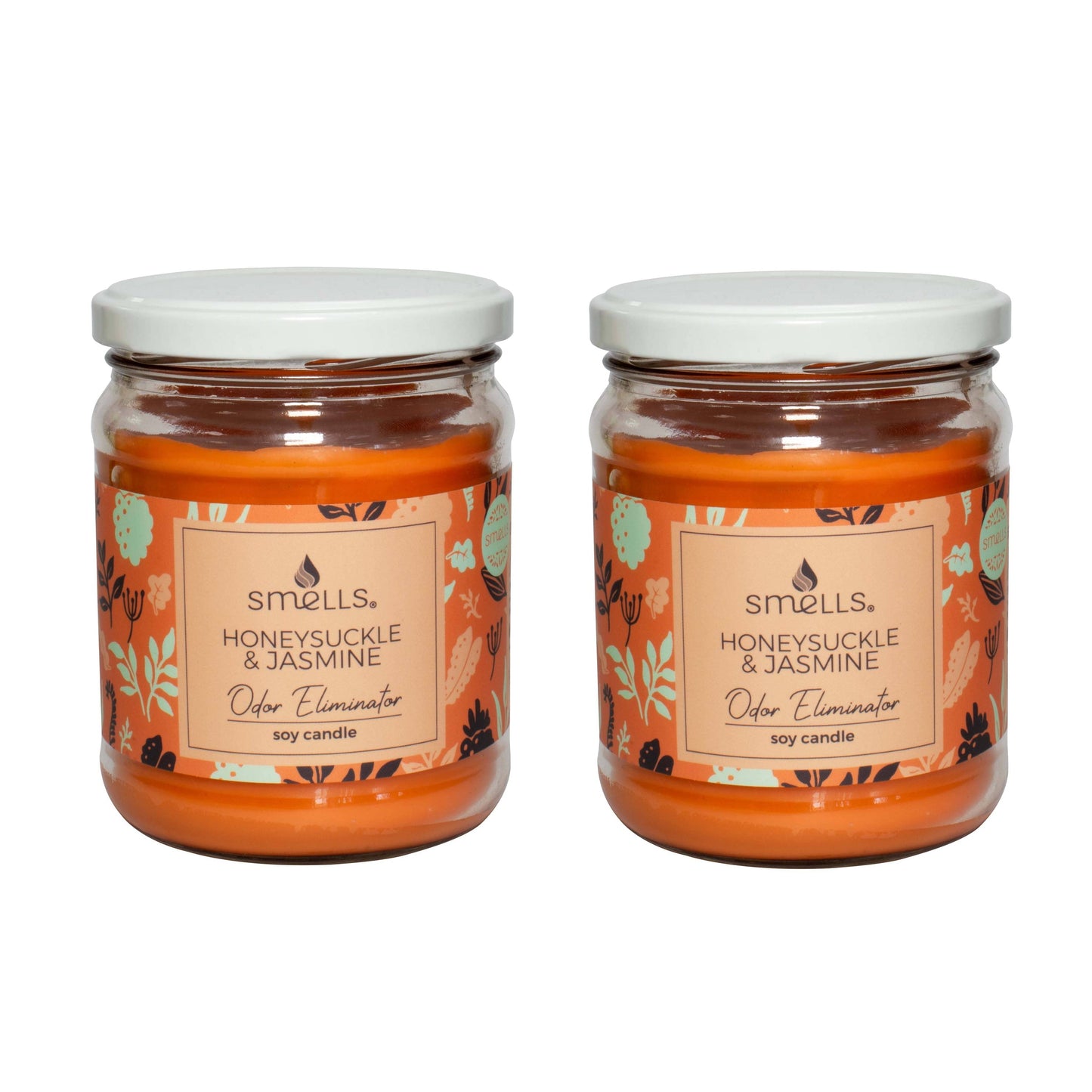 Honeysuckle & Jasmine Odor Eliminator Scented Candle, 12 oz (2-PACK)