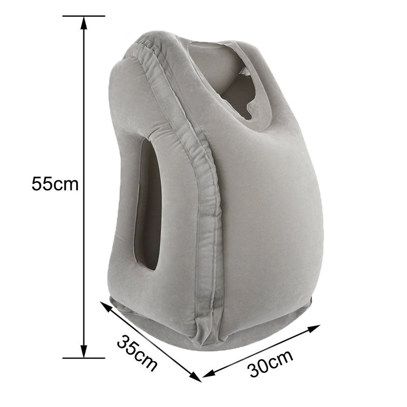 Inflatable Travel Sleeping Bag Portable Cushion Neck Pillow for Men