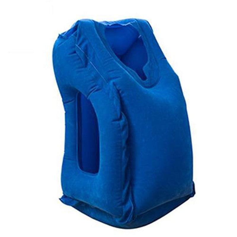 Inflatable Travel Sleeping Bag Portable Cushion Neck Pillow for Men