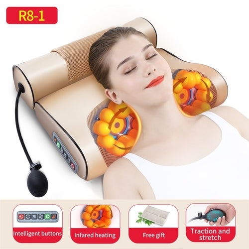 Jinkairui Neck Massage Pillow Electrical Cervical Traction Massager