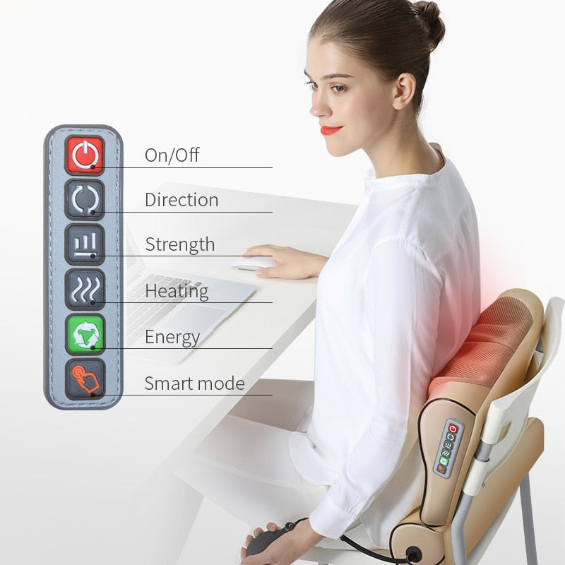 Jinkairui Neck Massage Pillow Electrical Cervical Traction Massager