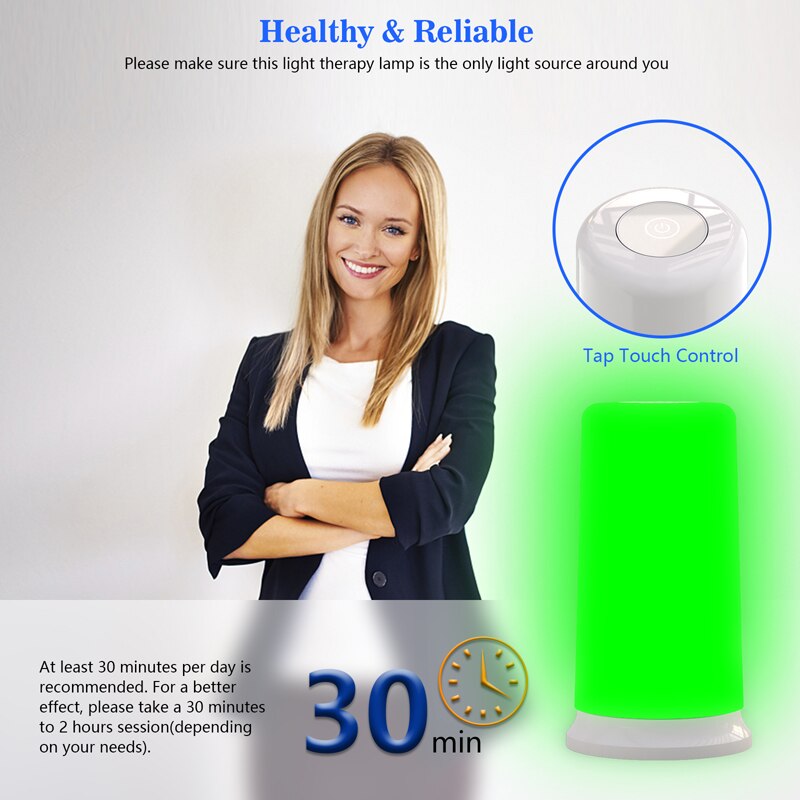 Kts Green Light Therapy Lamp For Insomnia Anxiety Depression Home