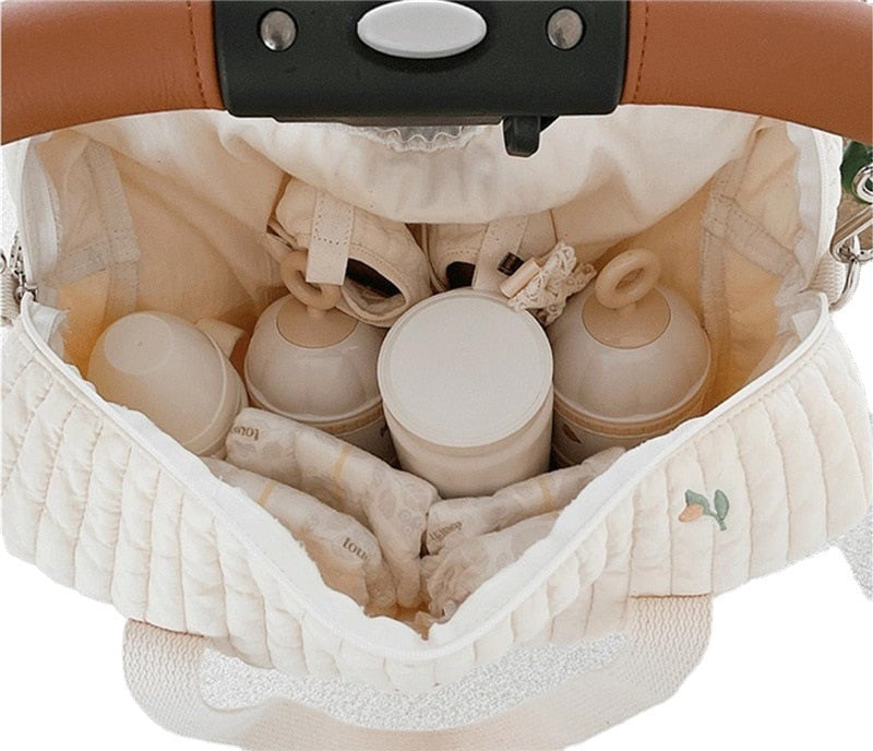 Korea Style Newborn Baby Care Diaper Bag Mummy Shoulder Bag Embroidery