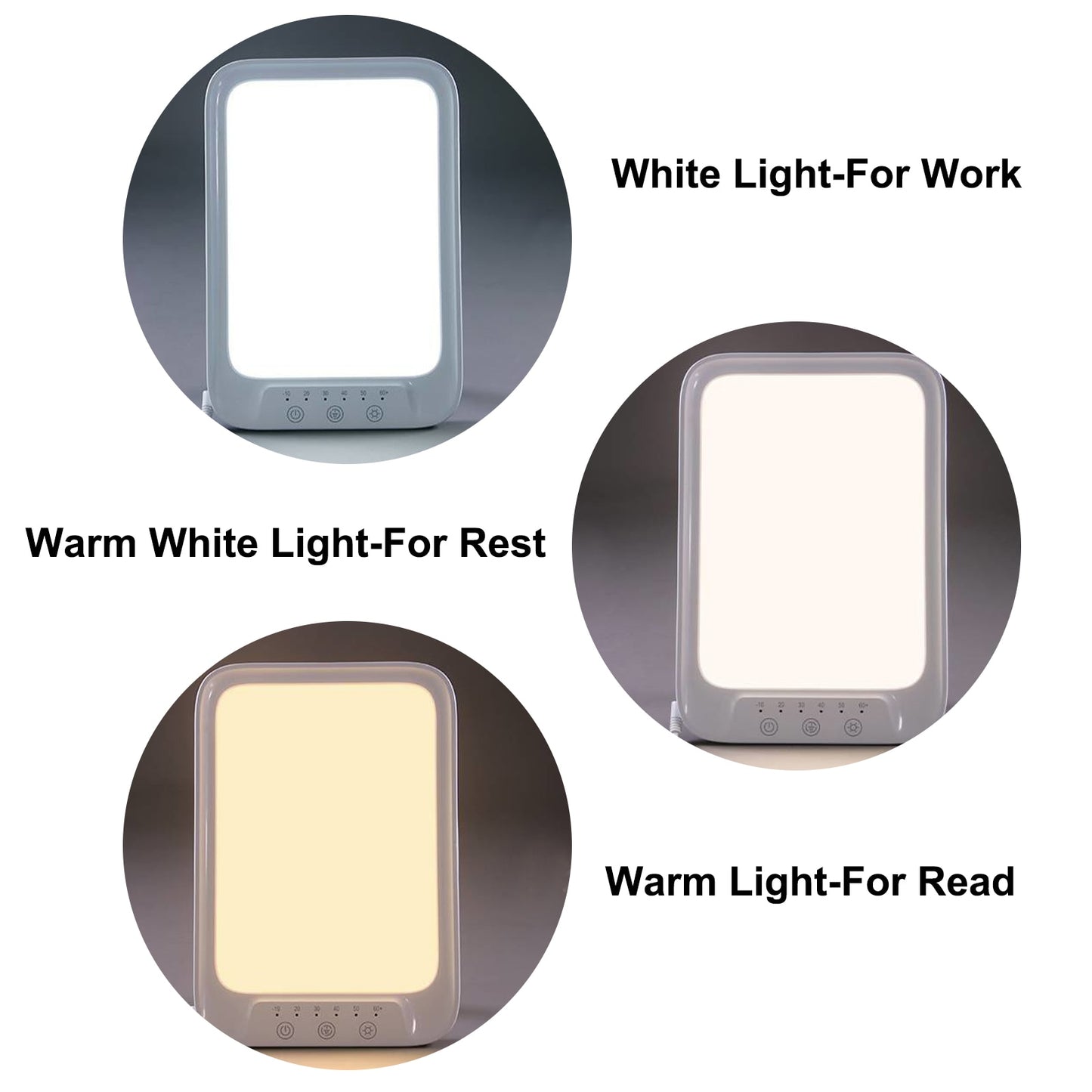 Led Daylight Lamp 20000 Lux Cool & Warm Light Therapy Lamp Against