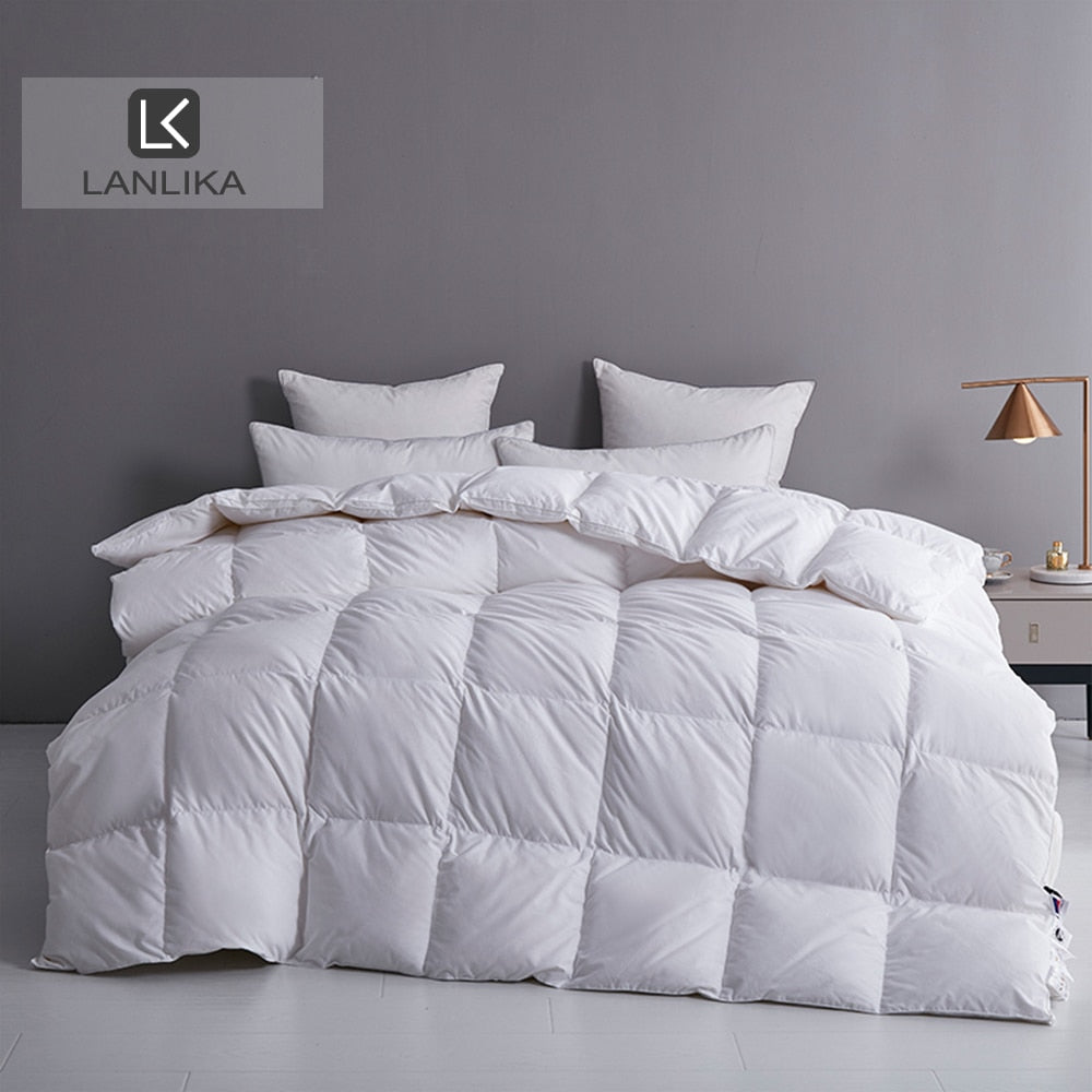 Lanlika Siberian Zero Sense 100% White Goose Down Quilt Comforter For