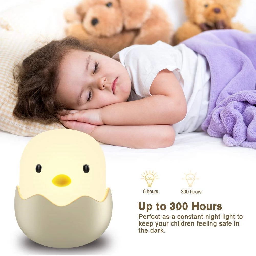 Led Children Touch Night Light Soft Silicone USB Rechargeable Bedroom