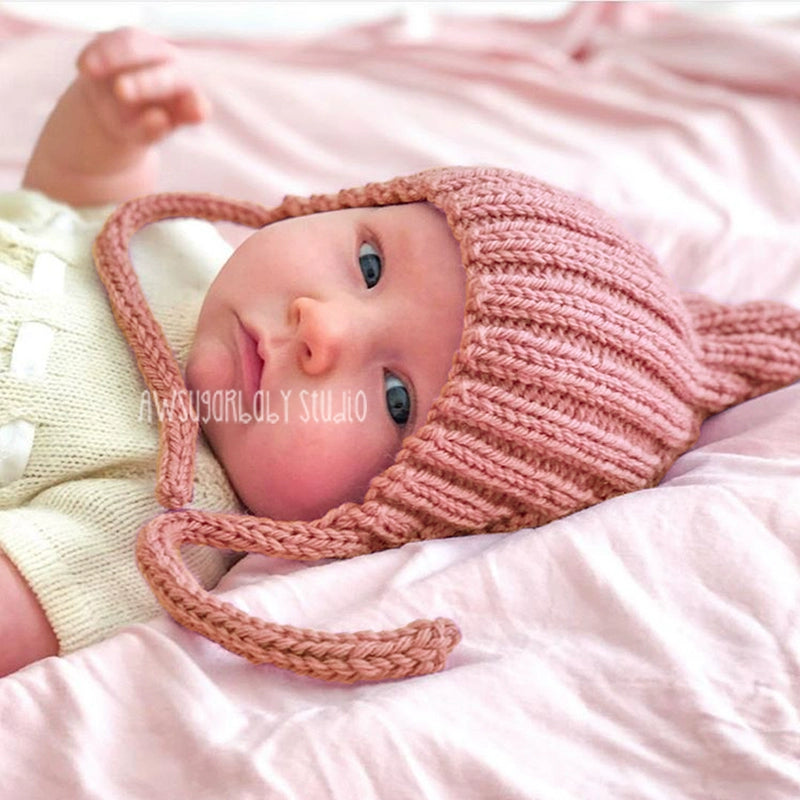 Adorable Baby Knitted Lace-up Christmas Woolen Cap