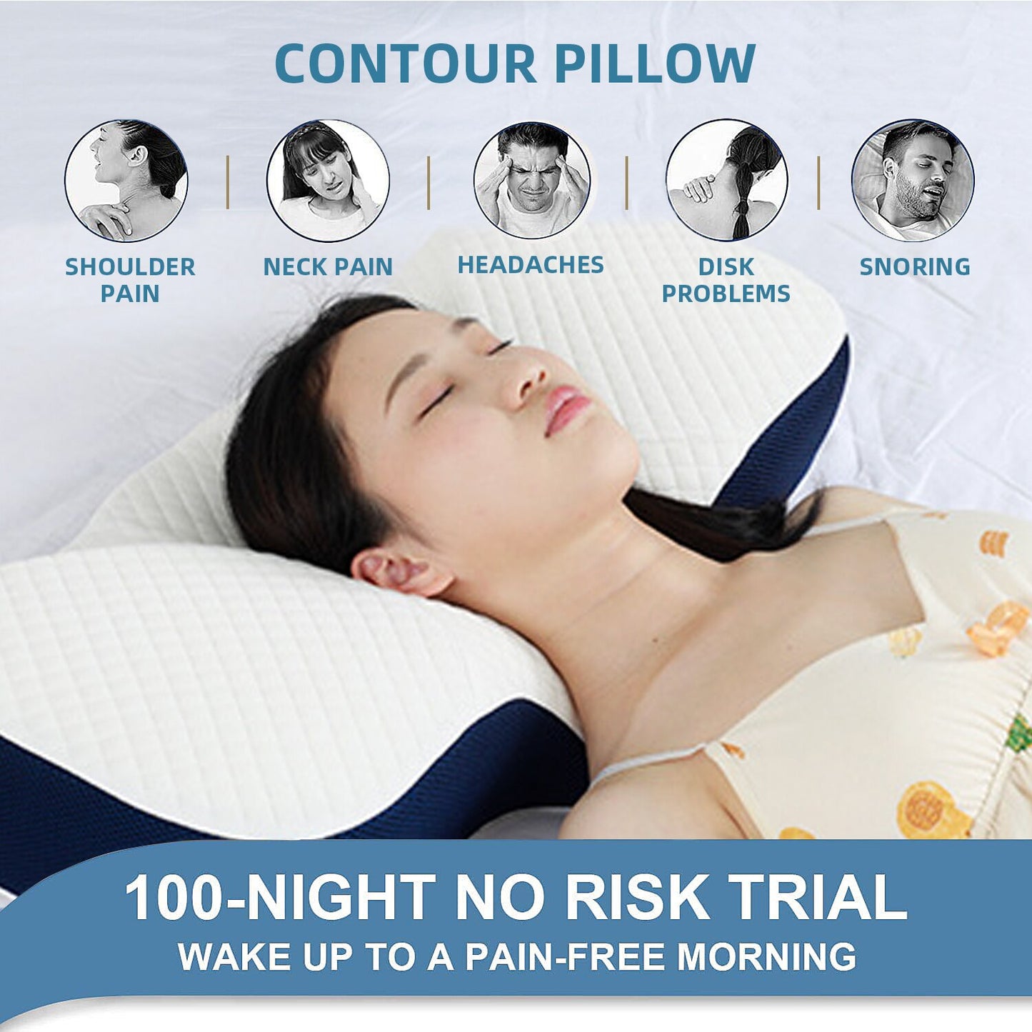 Orthopedic Pillow Slow Rebound Memory Foam Pillow Core To Help Sleep