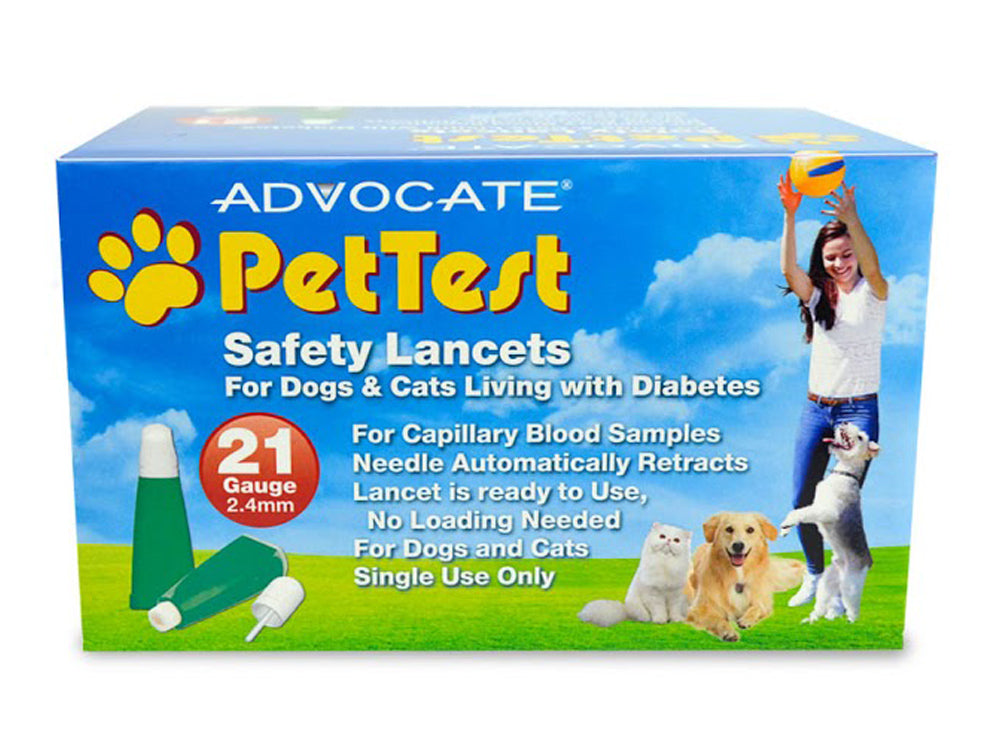 Advocate PHA00107 100 Piece Pet Test Safety Lancets, 21g x 2.4mm