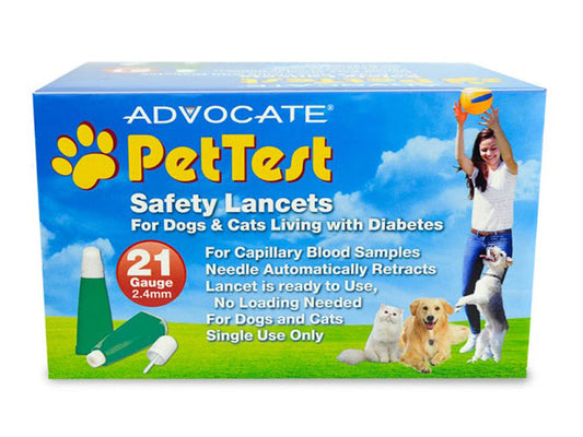 Advocate PHA00107 100 Piece Pet Test Safety Lancets, 21g x 2.4mm